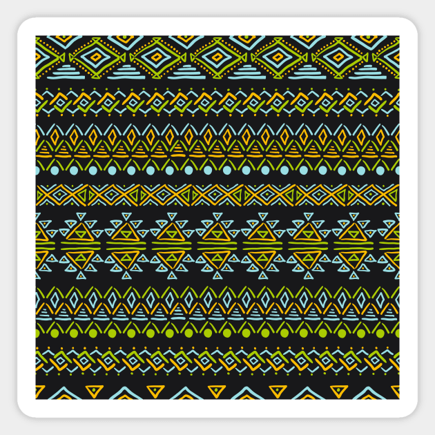 Set of geometric seamless patterns Sticker by Olga Berlet